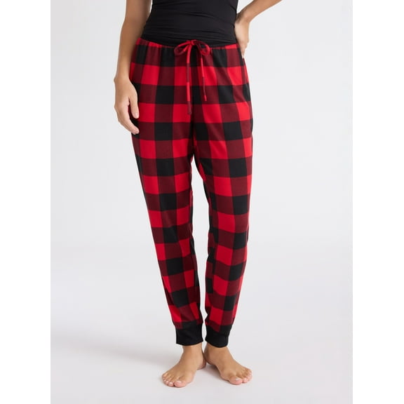 Joyspun Women's Cozy Lounge Collection Hacci Knit Sleep Joggers, 29'' Inseam, Sizes XS-3X