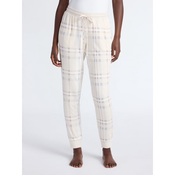 Joyspun Women's Cozy Lounge Collection Hacci Knit Sleep Joggers, 29'' Inseam, Sizes XS-3X