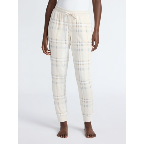 Joyspun Women's Cozy Lounge Collection Hacci Knit Sleep Joggers, 29'' Inseam, Sizes XS-3X