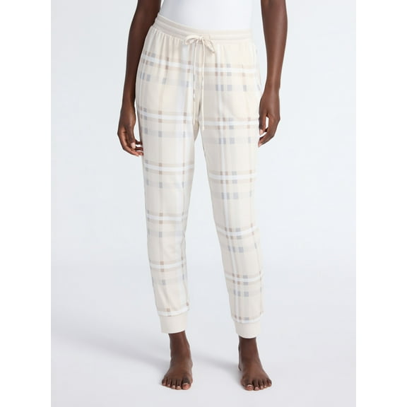 Joyspun Women's Cozy Lounge Collection Hacci Knit Sleep Joggers, 29'' Inseam, Sizes XS-3X