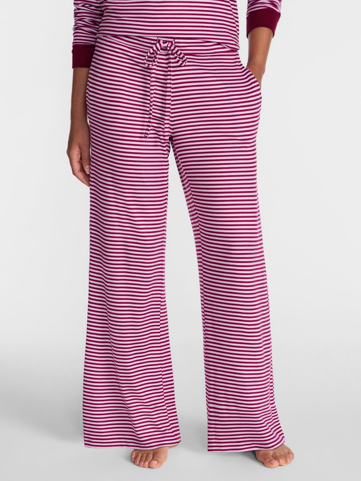 Joyspun Women's Cozy Lounge Collection Hacci Knit Sleep Pants, Sizes XS-3X
