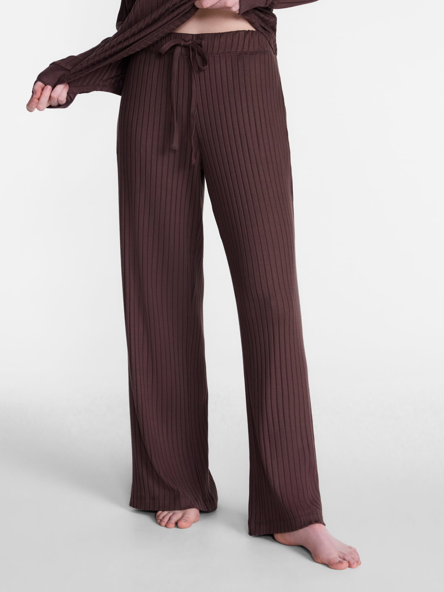 Joyspun Women's Cozy Lounge Collection Hacci Knit Sleep Pants, Sizes XS-3X