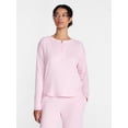 thumbnail image 1 of Joyspun Women's Cozy Lounge Collection Hacci Long Sleeve Henley Sleep Top, Sizes XS to 3X, 1 of 5