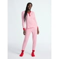 thumbnail image 1 of Joyspun Women's Waffle Knit Henley Sleep Top, Joggers and Socks Pajama Set, 3-Piece, Sizes XS-3X, 1 of 8