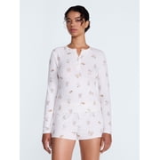Joyspun Women s Henley Sleep Top, Sizes S-3X