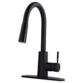thumbnail image 1 of JS High-Arc Black Pull-Down Kitchen Faucet, Single Lever Handle, 2 Function Sprayer, 1 of 7