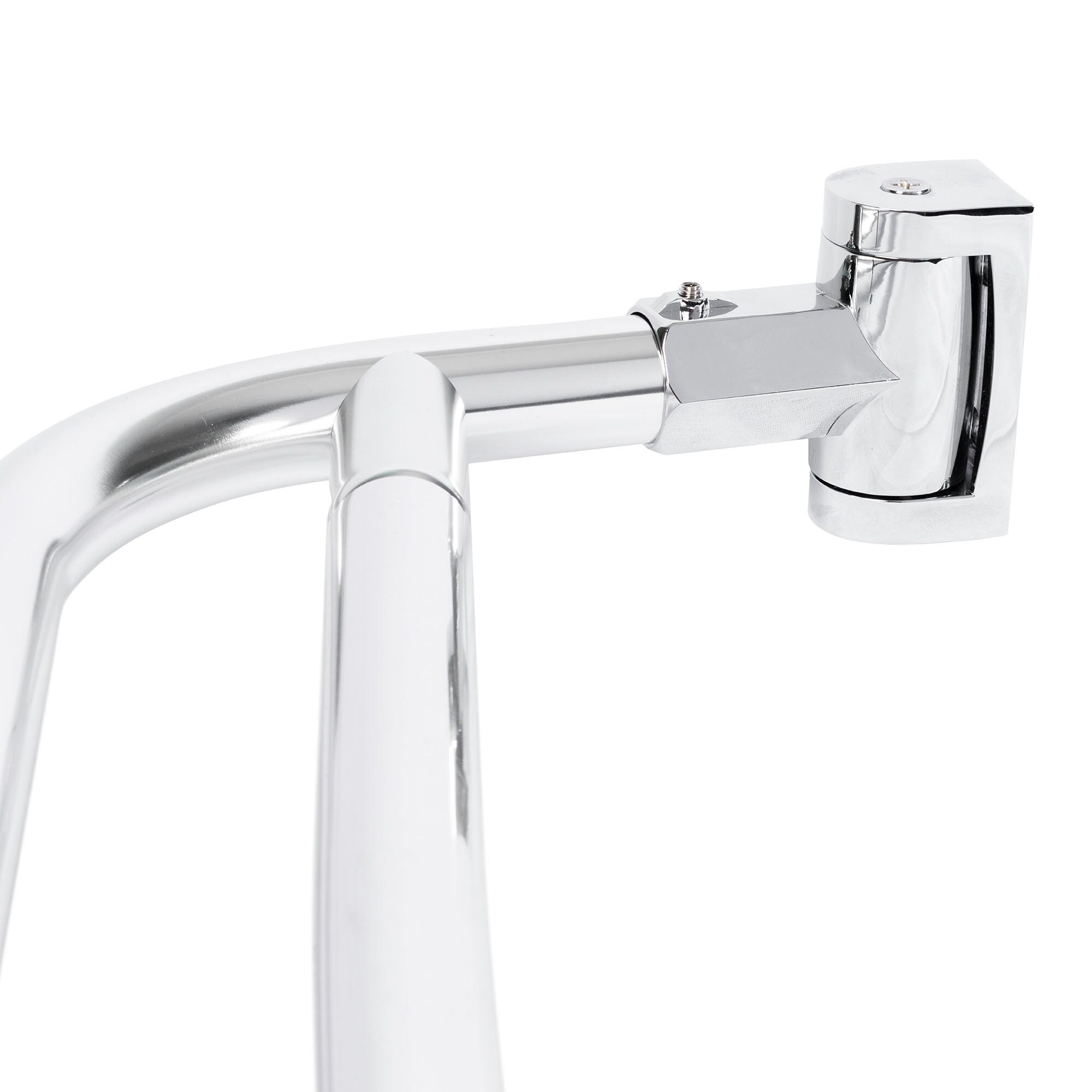 Adjustable Chrome Double Curved Shower Curtain Rod