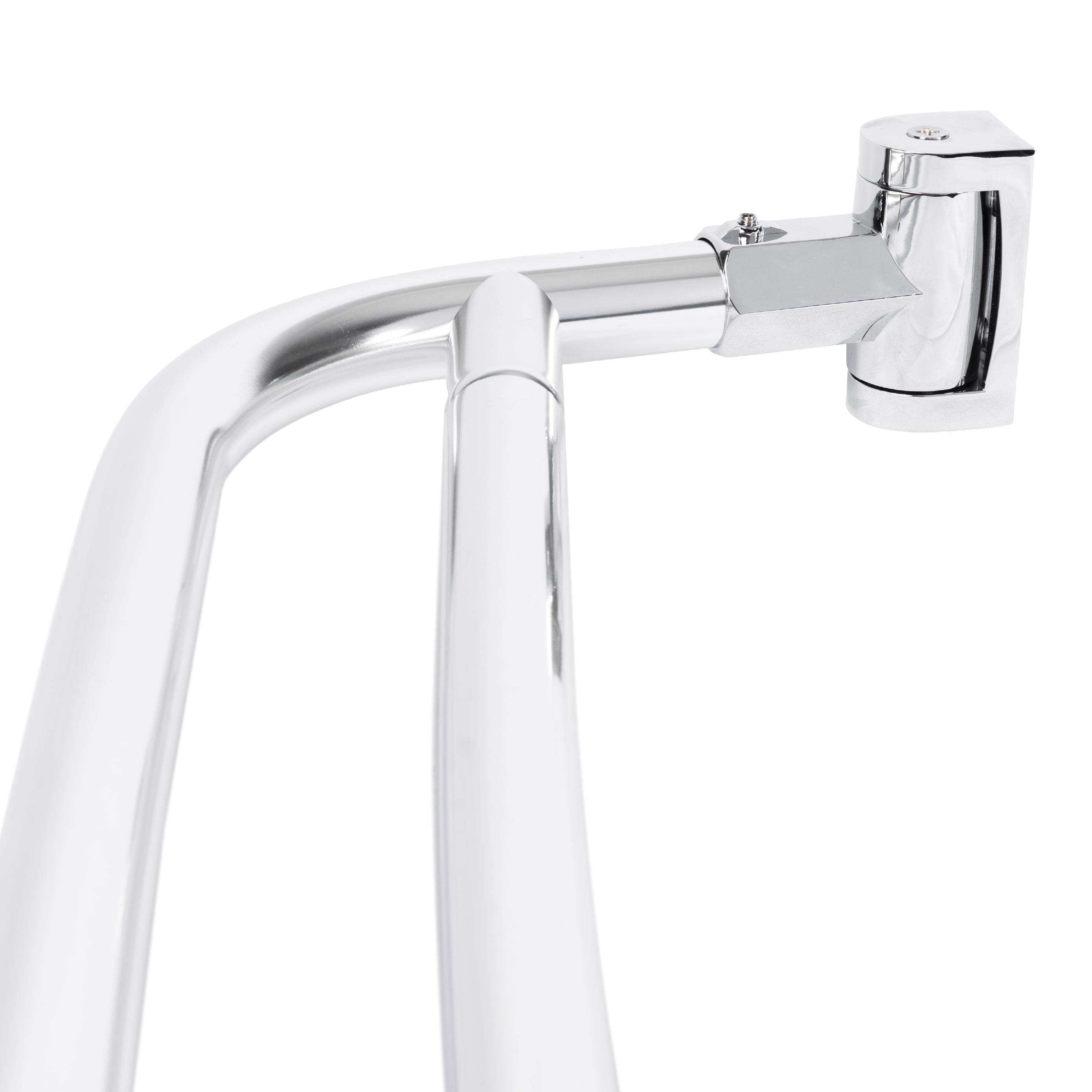 Adjustable Chrome Double Curved Shower Curtain Rod