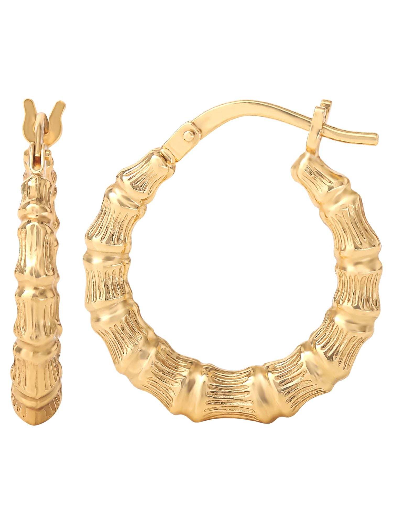 JS Jessica Simpson Hoop Earrings, Sterling Silver, Lever Back Closure, 2.25 x 2.50 x 0.25 Inches