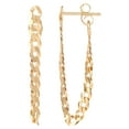 thumbnail image 1 of JS Jessica Simpson Women’s Gold Plated Sterling Silver Curb Chain Earrings, 1 of 5