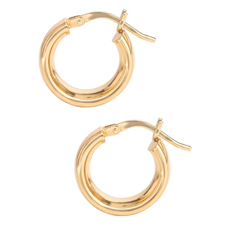 JS Jessica Simpson Women’s Gold Plated Sterling Silver Hoop Earrings