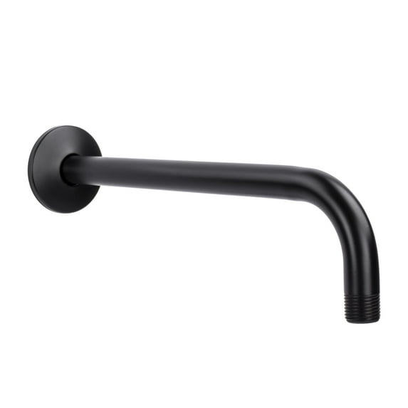JS L-Shaped 12 in. Shower Arm Extender, Black Finish