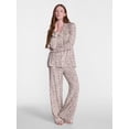 thumbnail image 1 of Joyspun Women’s Dreamy Soft Collection Notch Collar Top and Pants, 2-Piece Pajama Set, Sizes XS-3X, 1 of 5