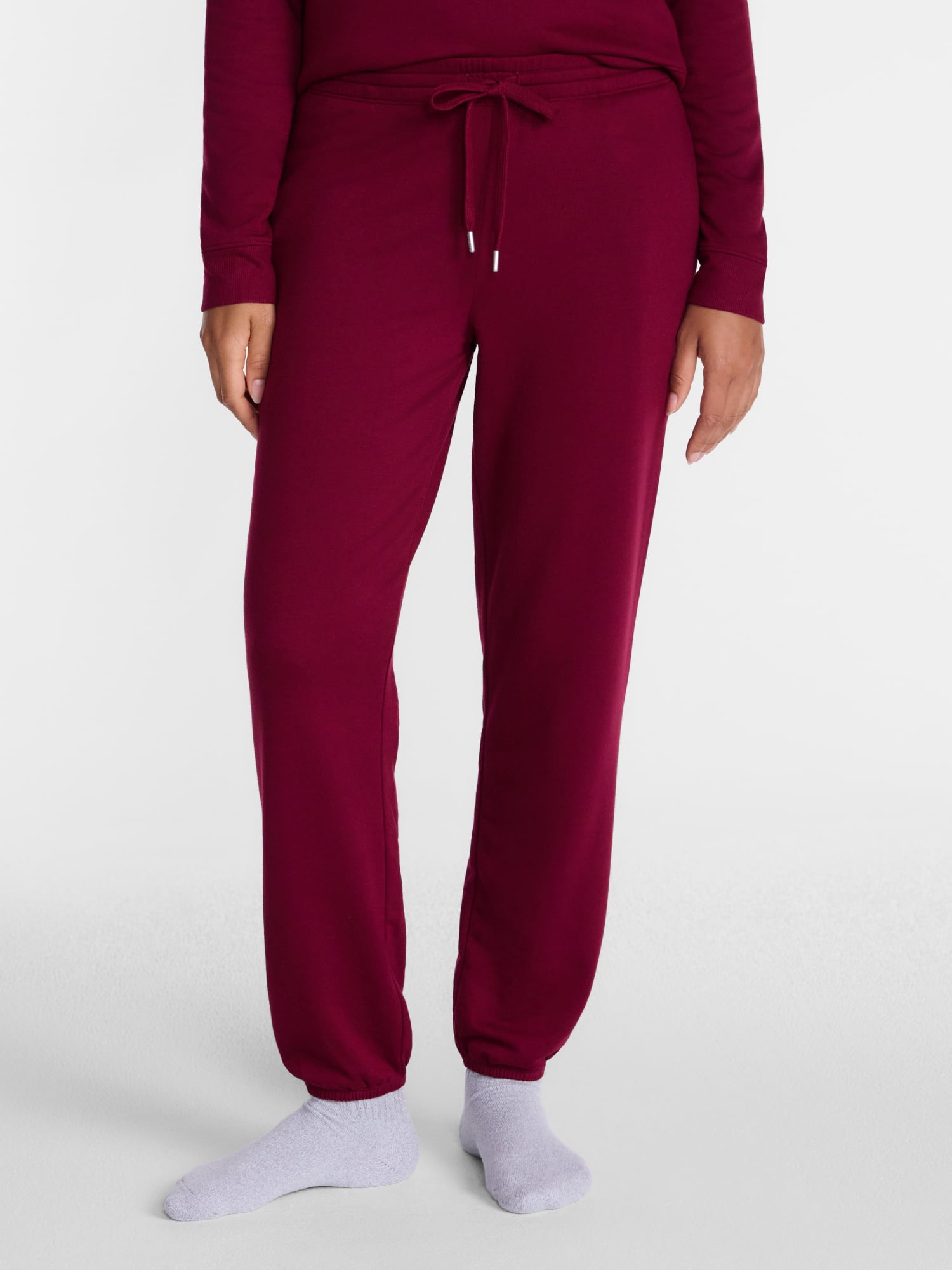 Joyspun Women's Fleece Sleep Pull On Jogger, Sizes XS to 3X