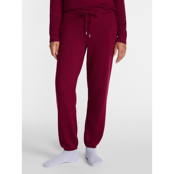 Joyspun Women's Fleece Sleep Pull On Jogger, Sizes XS to 3X