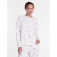 thumbnail image 1 of Joyspun Women's Fleece Lounge Sleep Top with Long Sleeves, Sizes XS-3X, 1 of 5