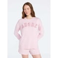 thumbnail image 1 of Joyspun Women's French Terry Knit Long Sleeve Lounge Sleep Top, Sizes XS-3X, 1 of 5