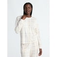 thumbnail image 1 of Joyspun Women's Cozy Lounge Collection Hacci Knit Sleep Top with Long Sleeves, Sizes XS-3X, 1 of 6