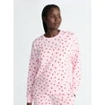 thumbnail image 1 of Joyspun Women's Cozy Lounge Collection Hacci Knit Sleep Top with Long Sleeves, Sizes XS-3X, 1 of 6