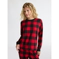 thumbnail image 1 of Joyspun Women's Cozy Lounge Collection Hacci Knit Sleep Top with Long Sleeves, Sizes XS-3X, 1 of 6