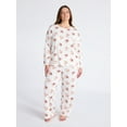 thumbnail image 1 of Joyspun Women's Dreamy Soft Collection Long Sleeve Sleep Top and Straight Leg Pants Pajama Set, 2-Piece, Sizes XS-3X, 1 of 5
