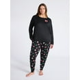 thumbnail image 1 of Joyspun Women's Dreamy Soft Collection Long Sleeve Sleep Top and Joggers Pajamas Set, 2-Piece, Sizes XS-3X, 1 of 5