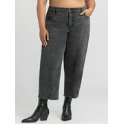 Jessica Simpson Women's and Women's Plus Myrtle Barrel Leg Jeans, Sizes 2-24W