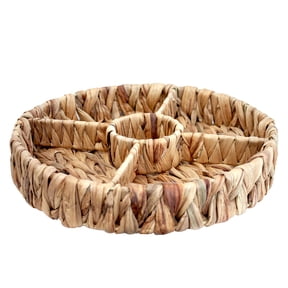 Round Wicker Wicker Tray