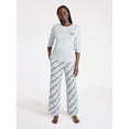 thumbnail image 1 of Joyspun Women's Dreamy Soft Collection Long Sleeve Sleep Top and Straight Leg Pants Pajama Set, 2-Piece, Sizes XS-3X, 1 of 4