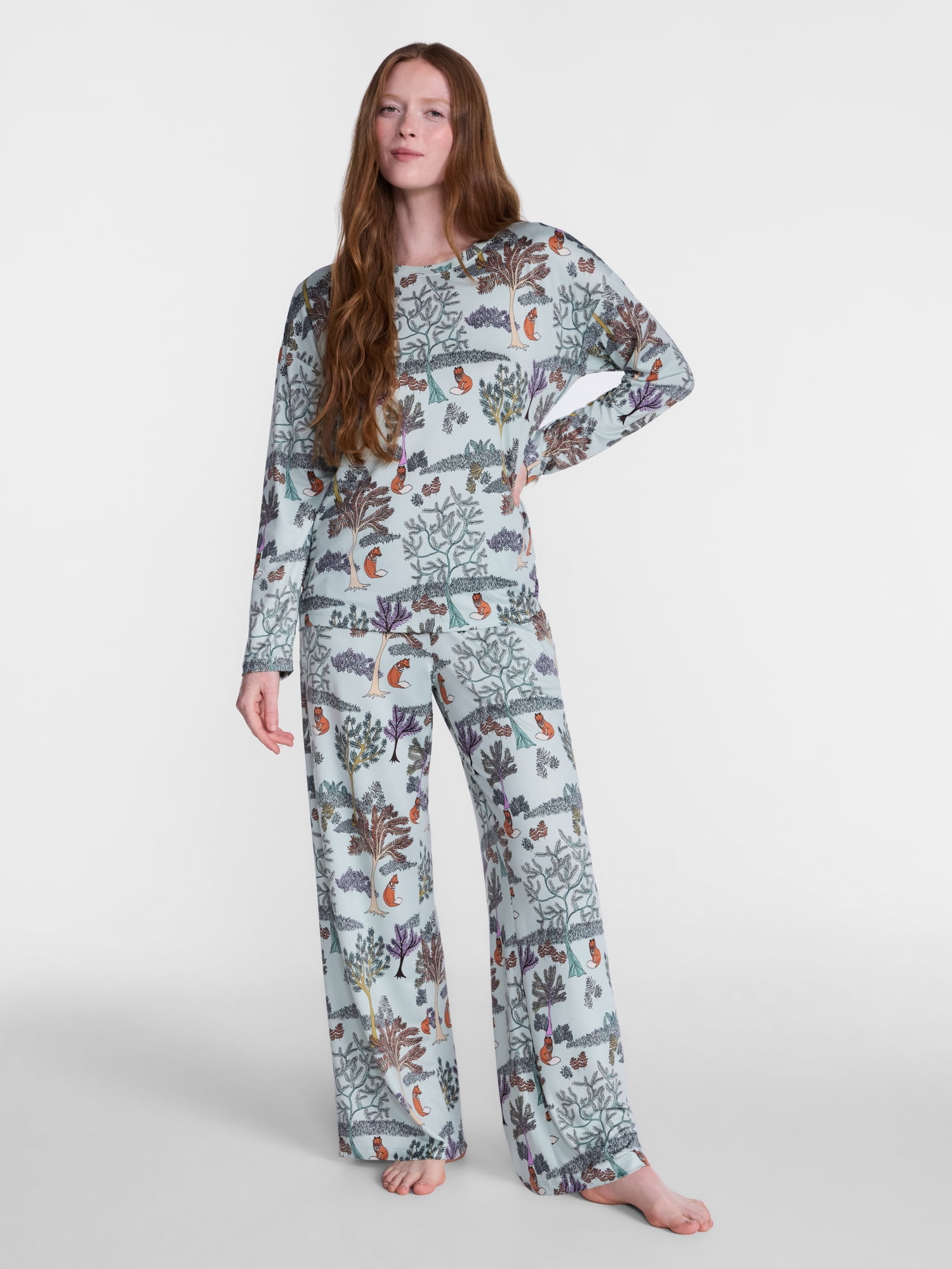 Joyspun Women's Dreamy Soft Collection Sleep Top and Pants, 2-Piece Set, Sizes XS-3X