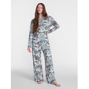 Joyspun Women's Dreamy Soft Collection Sleep Top and Pants, 2-Piece Set, Sizes XS-3X