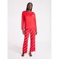thumbnail image 1 of Joyspun Women's Dreamy Soft Collection Long Sleeve Sleep Top and Straight Leg Pants Pajama Set, 2-Piece, Sizes XS-3X, 1 of 4