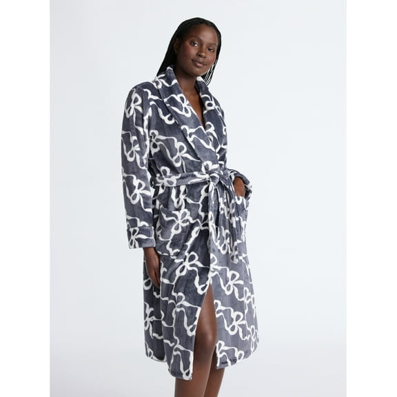 Joyspun Women's Plush Robe, Sizes S-3X