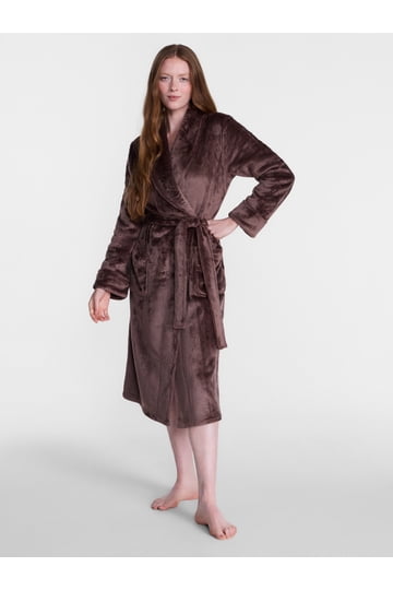 brown dressing gown women's Robes Soft Warm Bathrobes while the internal construction