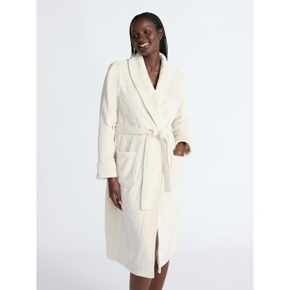 Joyspun Women's Plush Robe, Sizes S-3X