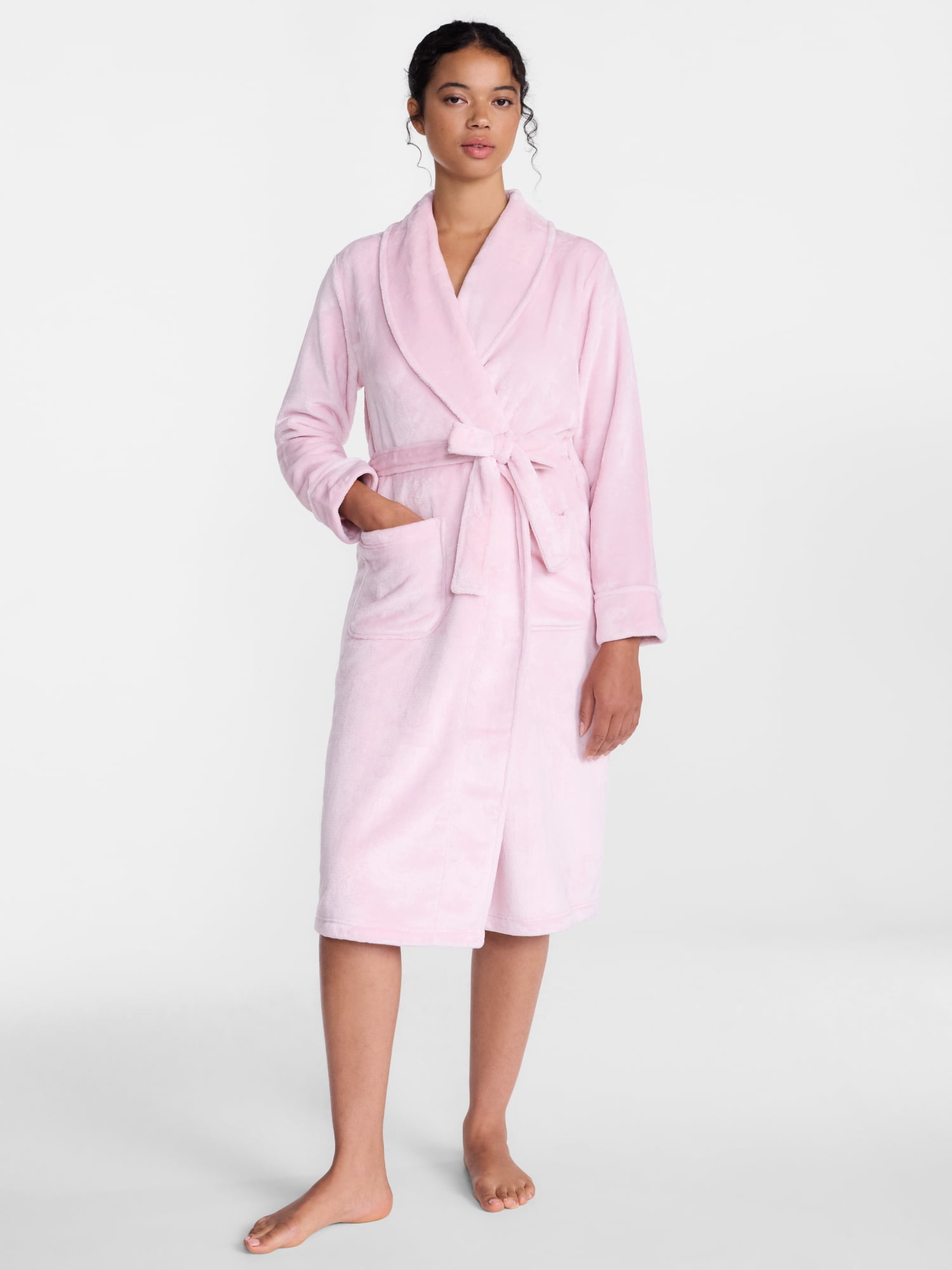 Joyspun Women's Plush Robe, Sizes S-3X