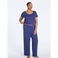 thumbnail image 1 of Joyspun Women’s Pointelle Knit Sleepwear Pants, 30'' Inseam, Sizes XS-3X, 1 of 5