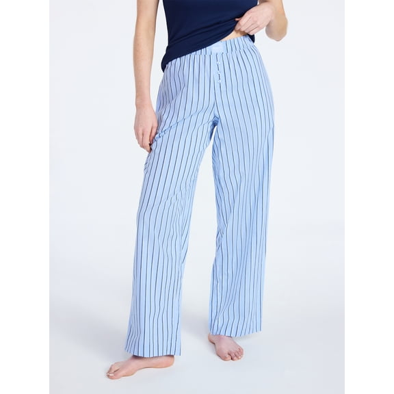 Joyspun Women's Poplin Sleep Pants, 31'' Inseam, Sizes XS-3X