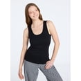 thumbnail image 1 of Joyspun Women's Ribbed Tank with Inner Bra, Sizes XS-3X, 1 of 5