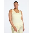 thumbnail image 1 of Joyspun Women's Ribbed Tank with Inner Bra, Sizes XS-3X, 1 of 7