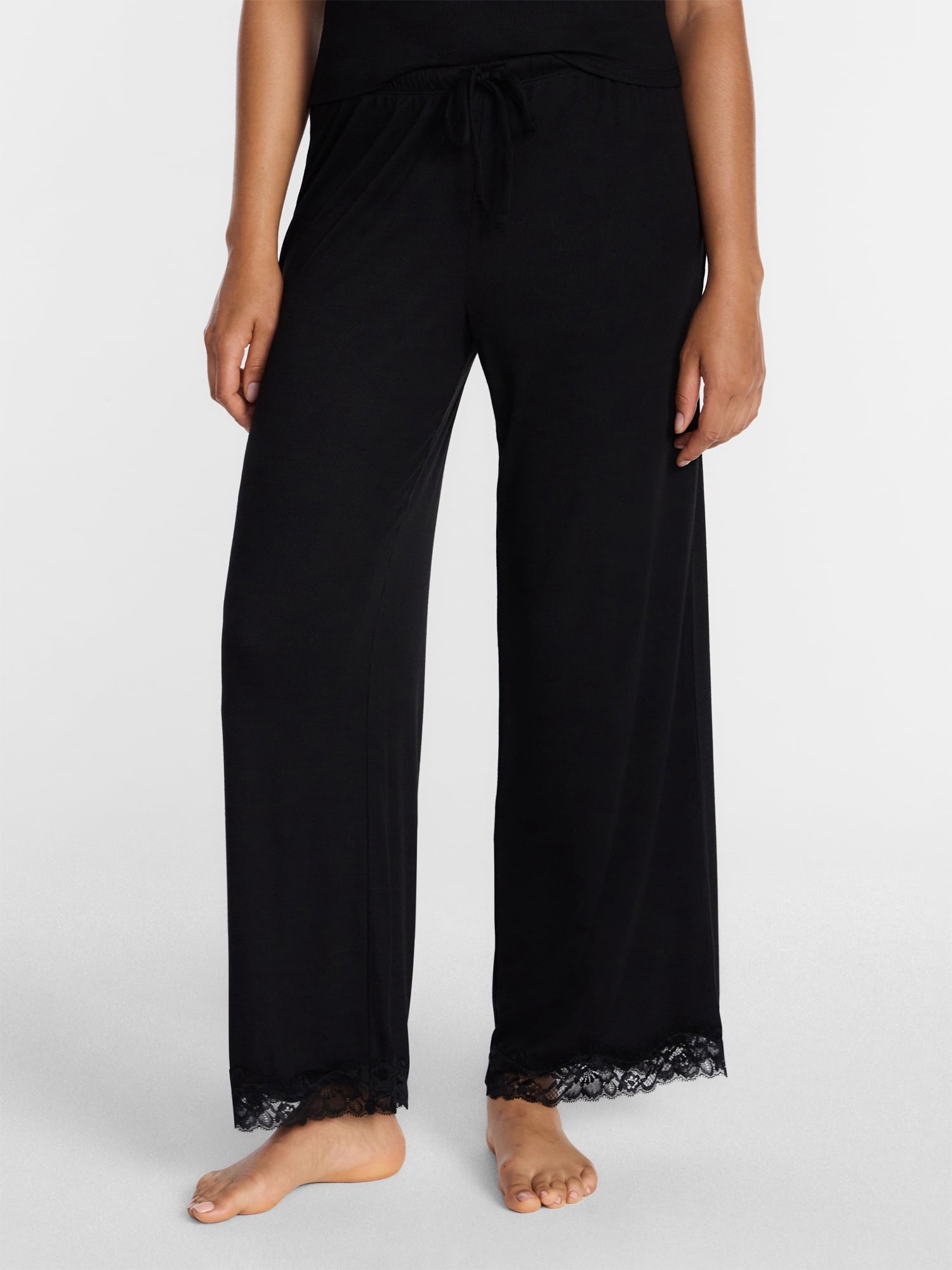 Joyspun Women’s Rib Lace Pant, Sizes XS to 3X