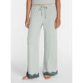 thumbnail image 1 of Joyspun Women’s Lace Trim Ribbed Pants, 30'' Inseam, Sizes XS-3X, 1 of 6