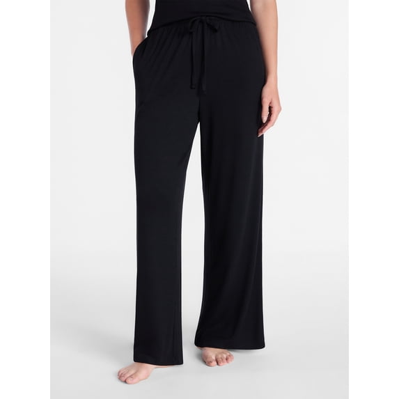 Joyspun Women’s Modal Blend Ribbed Sleep Pants, 29'' Inseam, Sizes XS-3X