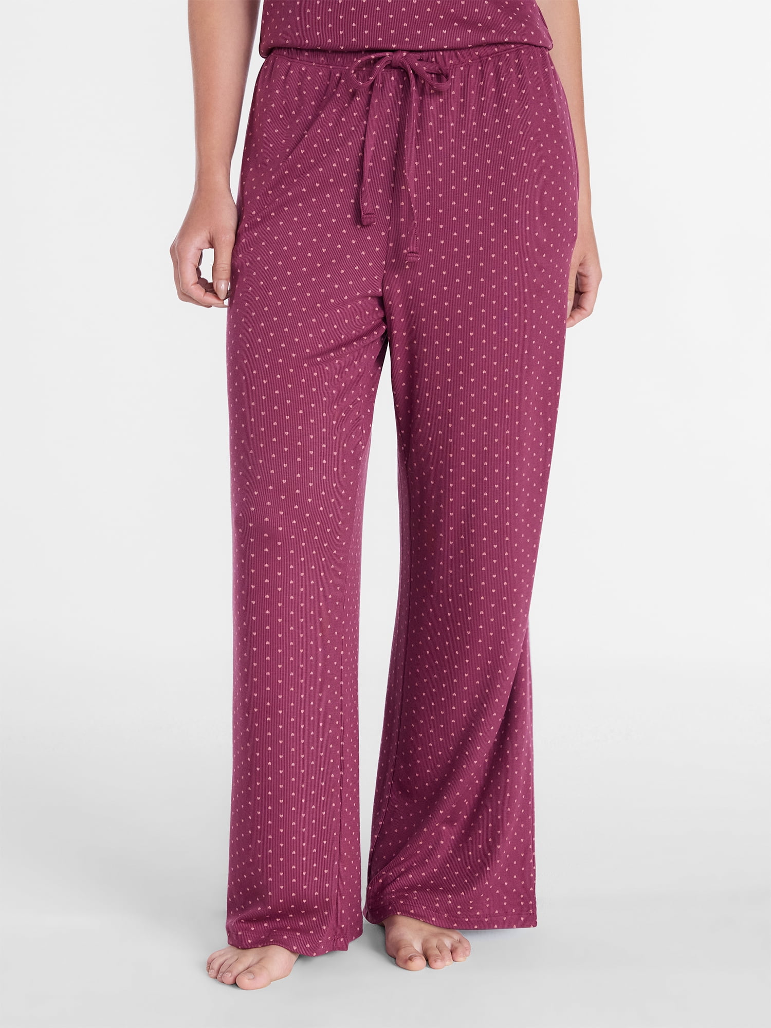 Joyspun Women’s Modal Blend Ribbed Sleep Pants, 29'' Inseam, Sizes XS-3X
