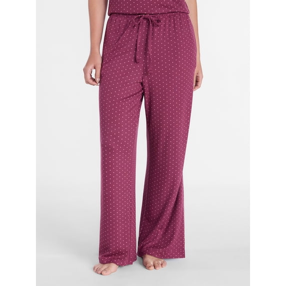 Joyspun Women’s Modal Blend Ribbed Sleep Pants, 29'' Inseam, Sizes XS-3X