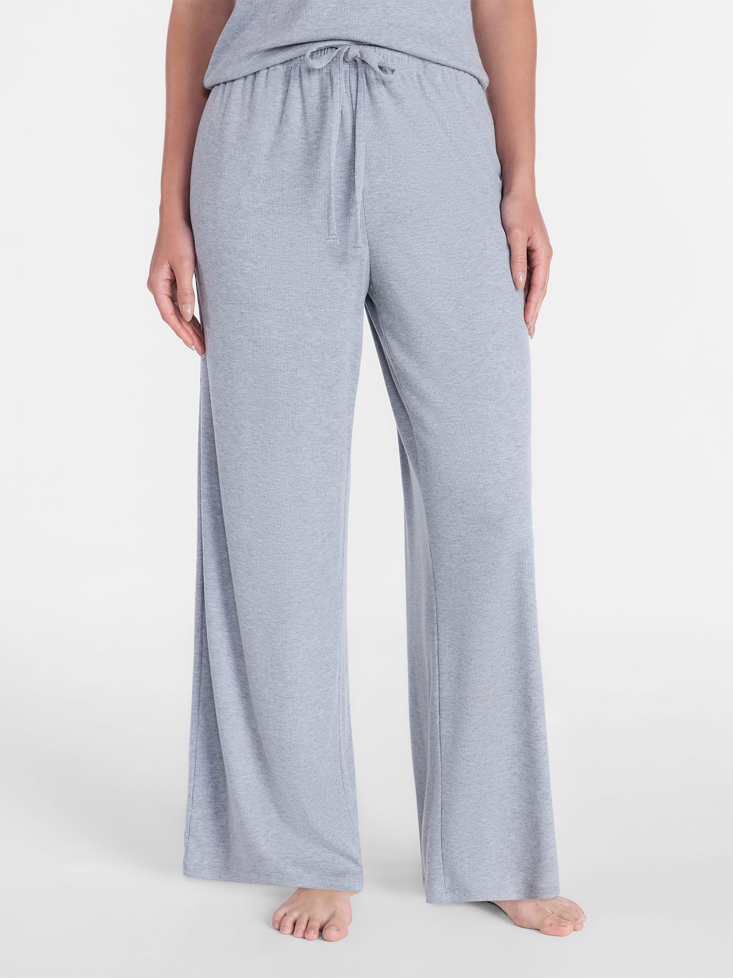 Joyspun Women’s Modal Blend Ribbed Sleep Pants, 29'' Inseam, Sizes XS-3X