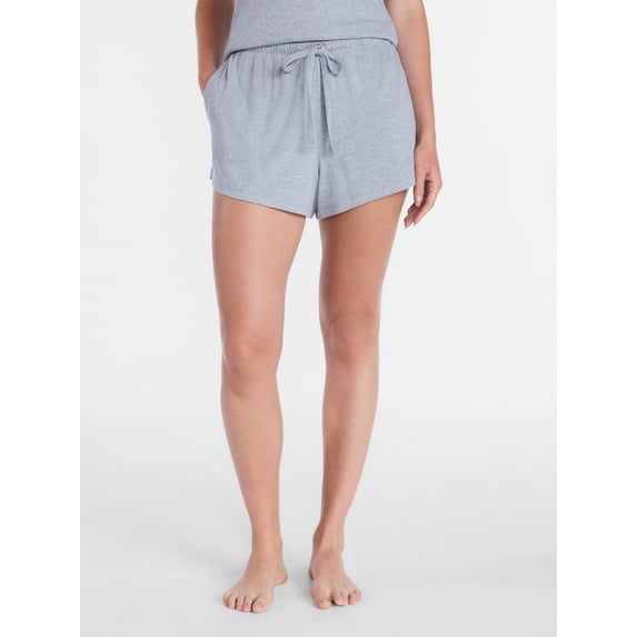 Joyspun Women’s Modal Blend Ribbed Sleep Shorts, 2.75'' Inseam, Sizes XS-3X