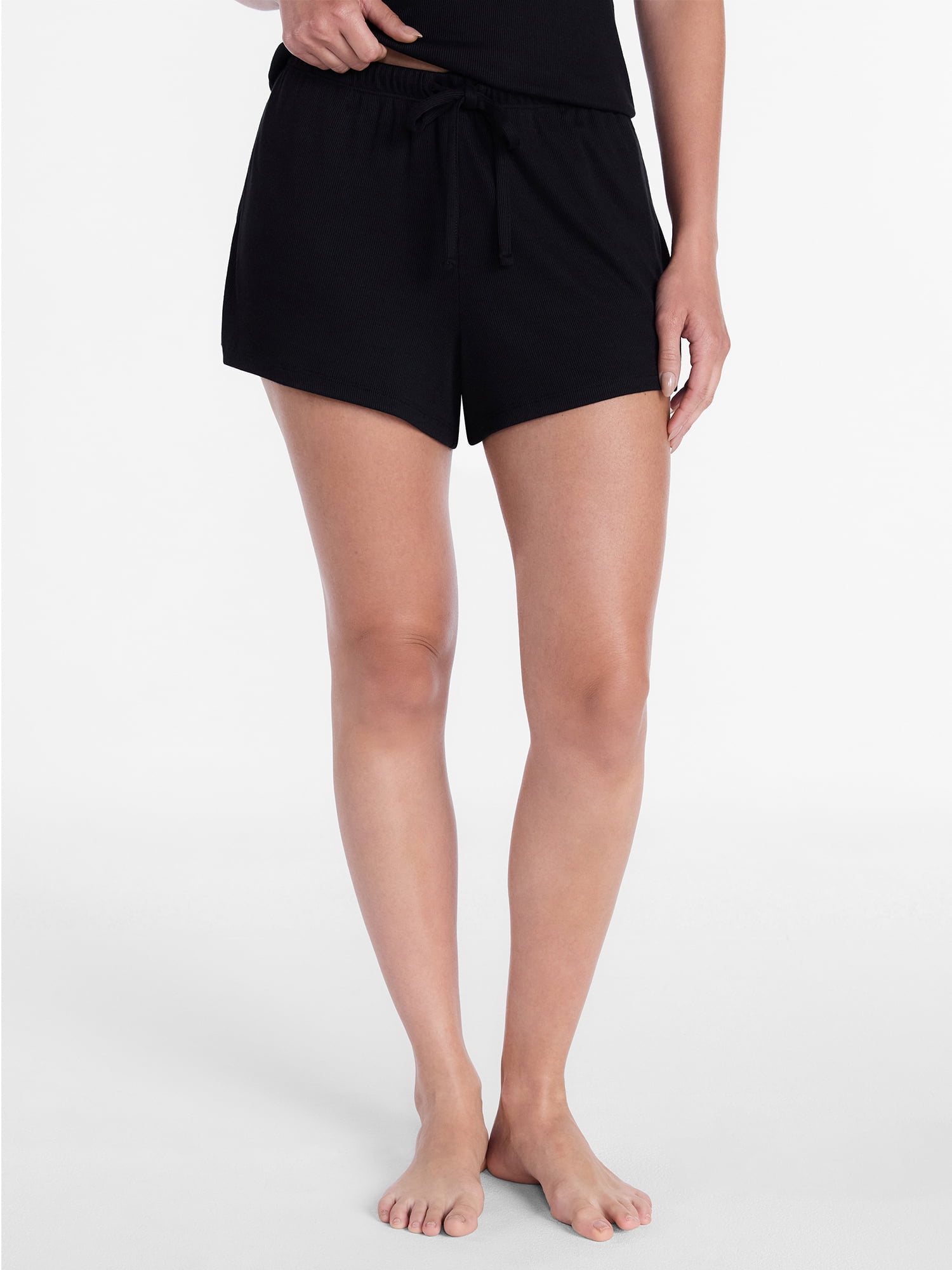 Joyspun Women’s Modal Blend Ribbed Sleep Shorts, 2.75'' Inseam, Sizes XS-3X