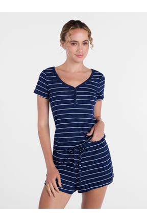 Women’s Modal Blend Ribbed Henley Sleep Top, Sizes XS-3X