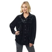 Jessica Simpson Women's and Women's Plus Romy Velvet Shacket, Sizes XS-4X